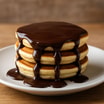 55 Pancakes  mit Schokosauce (3 Stück)